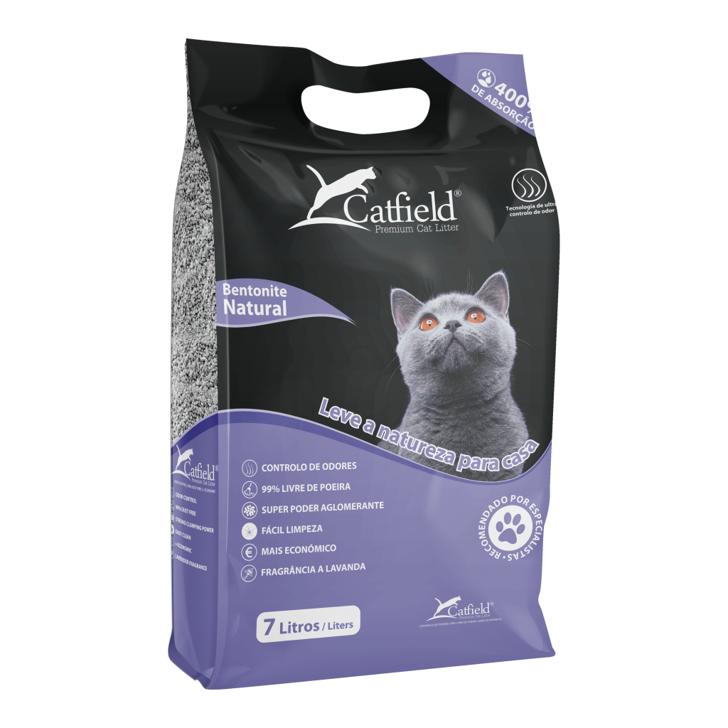 Catfield Premium Lavanda Areia Aglomerante para gatos , , large Imagem n&uacute;mero 1